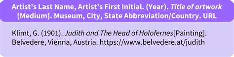 How To Cite A Work Of Art In Text