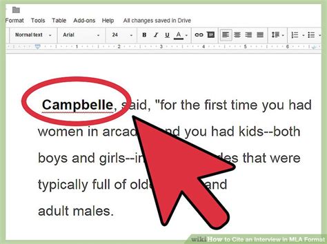 how to cite an interview mla in text citation