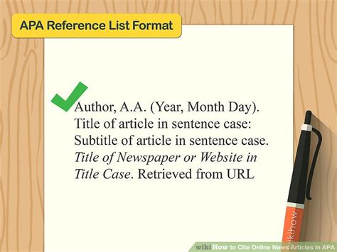 how to cite an online article apa reference page