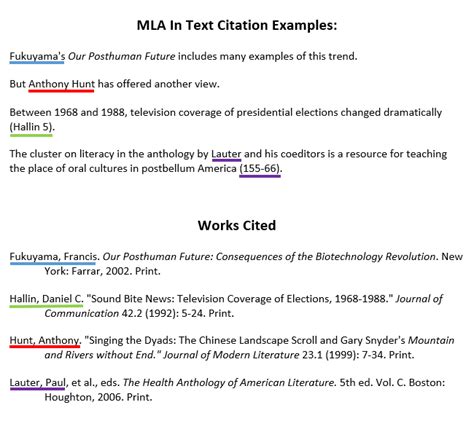 how to cite online sources mla in text