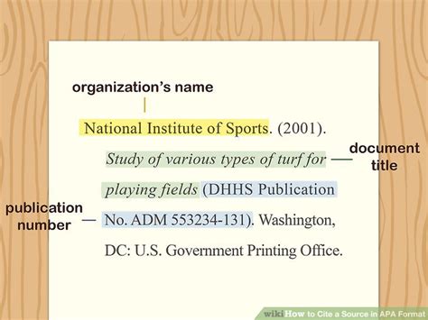 how to cite sources in apa format example