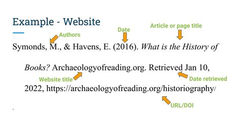 how to cite web references in apa format