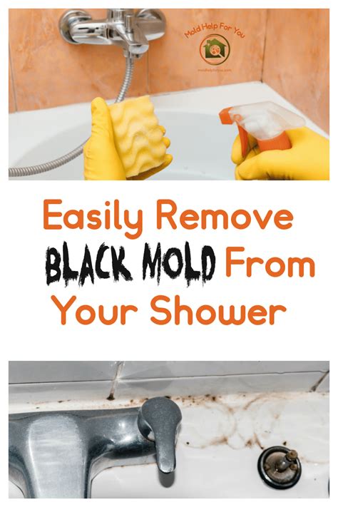 how to clean black mold from shower door