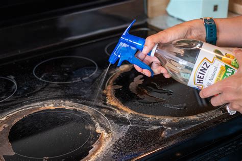 how to clean burnt food from ceramic stove top