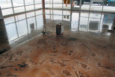 how to clean decorative concrete floors
