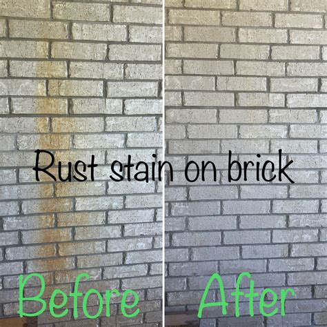 how to clean rust off brick