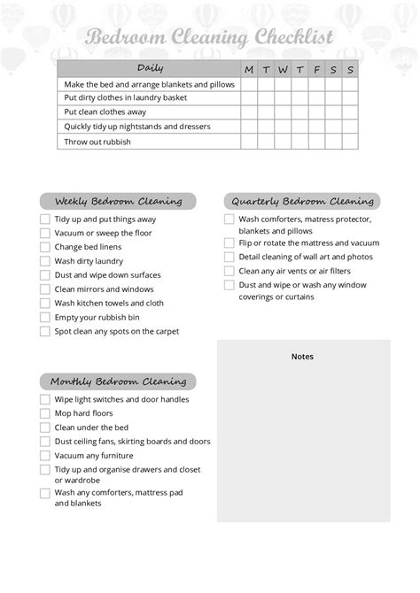 How To Clean Your Room Notes