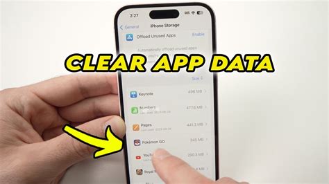 how to clear app data on iphone 13