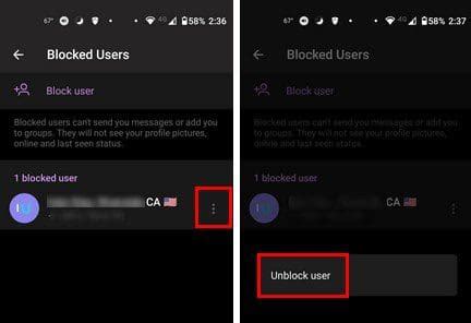 how to clear block list in telegram on iphone