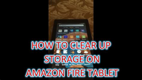 how to clear cache and data on amazon fire tablet