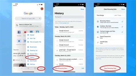 how to clear cache in google chrome using iphone
