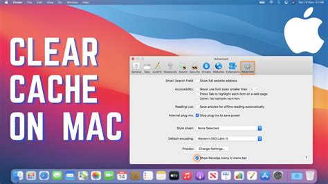 how to clear cache memory in apple macbook