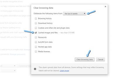 how to clear cache on browser
