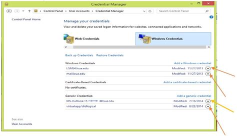 how to clear cached credentials in credential manager