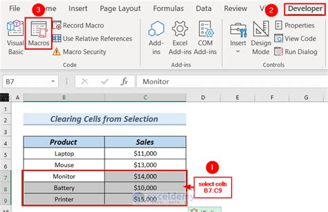 how to clear cells in excel sheet