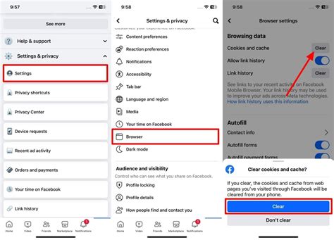 how to clear documents and data on iphone facebook