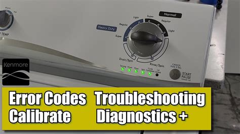 how to clear error code on kenmore washer