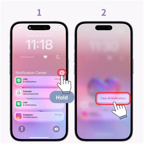 how to clear notifications on lock screen