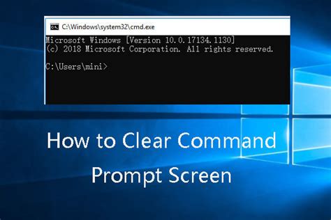 how to clear previous commands in command prompt