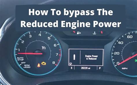 how to clear reduced engine power code