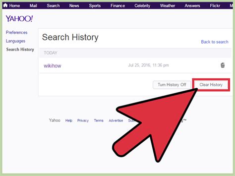 how to clear search history in excel