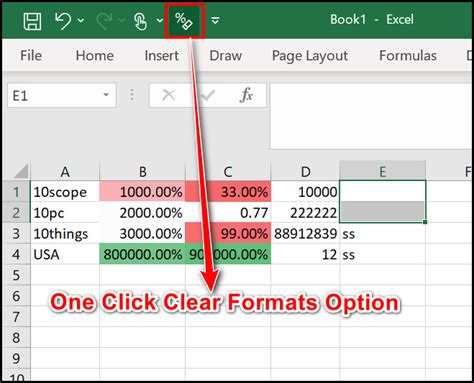 how to clear search in excel