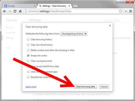 how to clear your cache in chrome on a pc