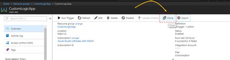 how to clone a logic app