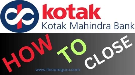 how to close kotak bank account online