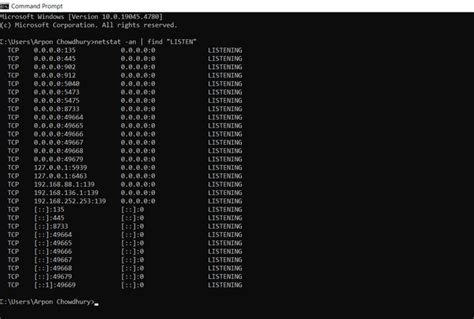 how to close open port in windows 10 using command prompt