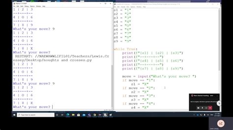 how to code noughts and crosses in python