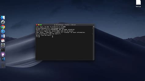 how to code python on mac terminal