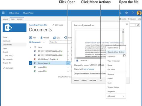 how to collaborate on a word document in sharepoint