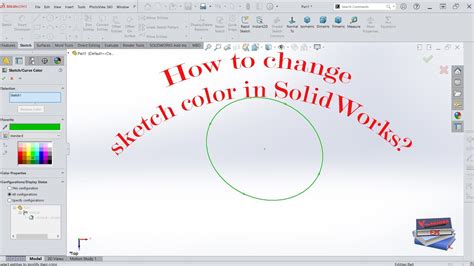 how to color a sketch in solidworks