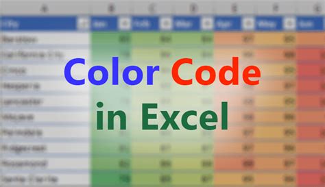 How To Color Code Excel Spreadsheet