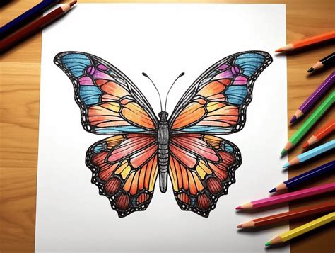 how to colour in a butterfly