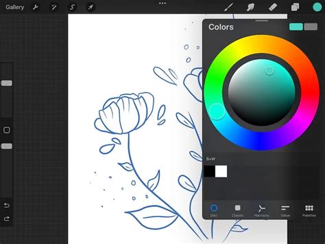 how to colour in procreate