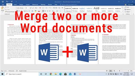 how to combine 2 pdf files in word