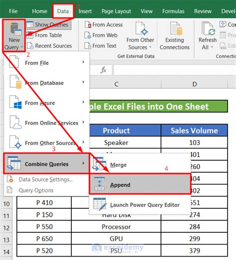 how to combine multiple sheets in excel into one