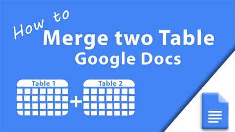 how to combine tables on google docs