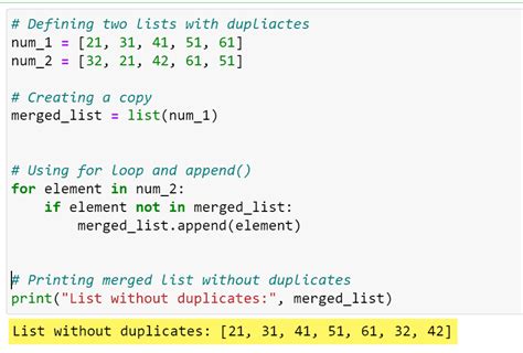 how to combine two lists without duplicates in python