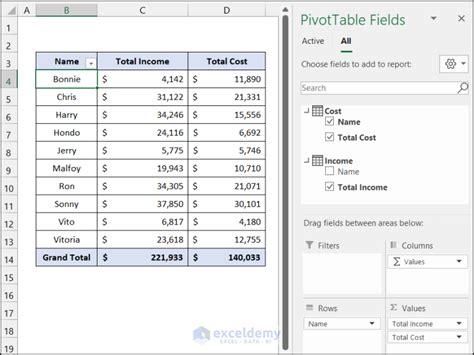 how to combine two tables in excel pivot
