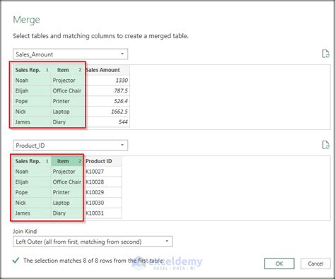 how to combine two tables in excel using power query