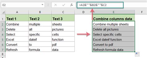how to combine words in excel with space