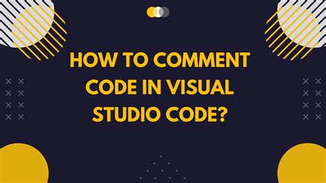 how to comment code in visual studio