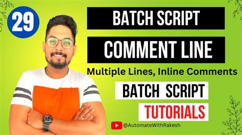 how to comment multiple lines in batch file