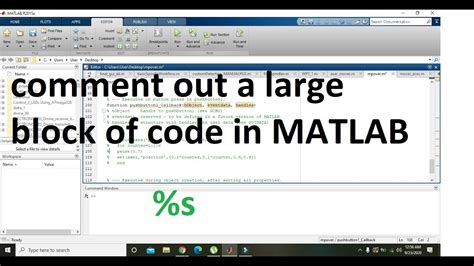 how to comment out large sections of code in matlab