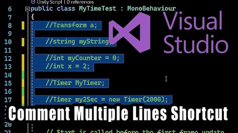 how to comment out multiple lines of code in visual studio code