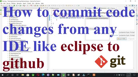 how to commit code from eclipse to github