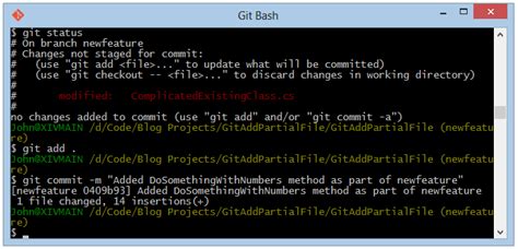 how to commit in github using git bash
